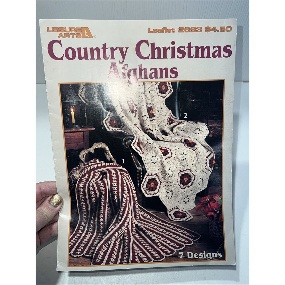 Leisure Arts︱Country Christmas Afghans︱Leaflet 2693︱1995